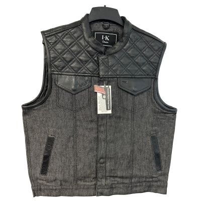 SOA Club Leather/Denim Vest