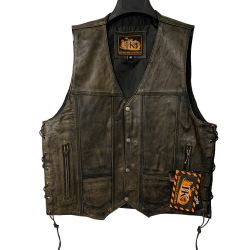 Motorbile Vest with Side Laces