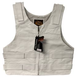 Motorbike Vest with Gun Pocket White