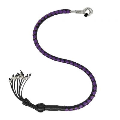 Whip with 8 skuls Purple Blk