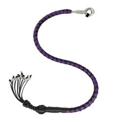 Whip with 8 skuls Purple Blk