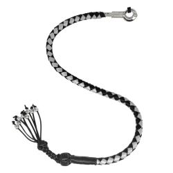 Whip with 8 skuls White Blk